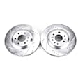 AR82117XPR Front Brake Disc, Silver zinc-plated, Cross-drilled and Slotted, Vented, 6 Lugs, 322.83 mm, Evolution Drilled & Slotted Series