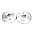 AR82120XPR Front Brake Disc, Silver zinc-plated, Cross-drilled and Slotted, Vented, 6 Lugs, 324.87 mm, 6.0L, 8Cyl, Evolution Drilled & Slotted Series
