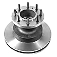 AR82130 Front, Driver or Passenger Side Brake Disc, Natural Finish, Plain Surface, Vented, 8 Lugs, Autospecialty By Powerstop