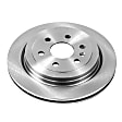 AR82143 Rear, Driver or Passenger Side Brake Disc, Natural Finish, Plain Surface, Vented, 6 Lugs, Autospecialty By Powerstop