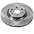 AR82145 Front, Driver or Passenger Side Brake Disc, Natural Finish, Plain Surface, Vented, 6 Lugs, Autospecialty By Powerstop