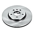 AR82148 Front, Driver or Passenger Side Brake Disc, Natural Finish, Plain Surface, Vented, 5 Lugs, Autospecialty By Powerstop