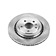 AR82184 Rear, Driver or Passenger Side Brake Disc, Natural Finish, Plain Surface, Vented, 5 Lugs, Autospecialty By Powerstop