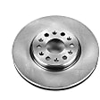 AR82192 Front, Driver or Passenger Side Brake Disc, Plain Surface, Vented, 6 Lugs, Autospecialty By Powerstop
