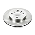 AR8238 Front, Driver or Passenger Side Brake Disc, Natural Finish, Plain Surface, Vented, 4 Lugs, 1.9L, 4Cyl, Autospecialty By Powerstop