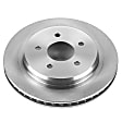 2000 Chevrolet Corvette - Rear, Passenger Side Brake Disc, Natural Finish, Plain Surface, Vented, 5 Lugs, Autospecialty By Powerstop