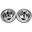 AR8265XPR Rear Brake Disc, Cross-drilled and Slotted, Vented, 5 Lugs, 305.05 mm,, Evolution Drilled & Slotted Series