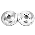 AR8268XPR Front Brake Disc, Silver zinc-plated, Cross-drilled and Slotted, Vented, 5 Lugs, 275.08 mm, FWD, Evolution Drilled & Slotted Series