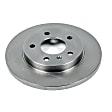 AR8286 Rear, Driver or Passenger Side Brake Disc, Natural Finish, Plain Surface, Vented, 5 Lugs, Autospecialty By Powerstop