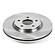 AR8293 Front, Driver or Passenger Side Brake Disc, Plain Surface, Vented, 5 Lugs, Autospecialty By Powerstop