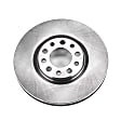AR83086 Front, Driver or Passenger Side Brake Disc, Natural Finish, Plain Surface, Vented, 5 Lugs, Autospecialty By Powerstop