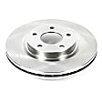 AR8369 Front, Driver or Passenger Side Brake Disc, Natural Finish, Plain Surface, Vented, 5 Lugs, 294.64 mm, Autospecialty By Powerstop
