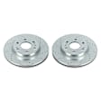 2023 GMC Sierra 1500 - Front Brake Disc, Silver zinc-plated, Cross-drilled and Slotted, Vented, 6 Lugs, 342.9 mm, 6.2L 8Cyl, Evolution Drilled & Slotted Series
