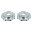 AR84104XPR Rear Brake Disc, Cross-drilled and Slotted, Vented, 6 Lugs, 345.44 mm,, Evolution Drilled & Slotted Series