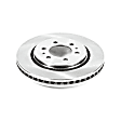 AR85108 Front, Driver or Passenger Side Brake Disc, Natural Finish, Plain Surface, Vented, 6 Lugs, 350.52 mm, Autospecialty By Powerstop