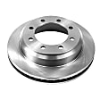 AR85123 Rear, Driver or Passenger Side Brake Disc, Natural Finish, Plain Surface, Vented, 8 Lugs, Autospecialty By Powerstop