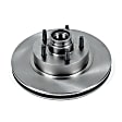 AR8551 Front, Driver or Passenger Side Brake Disc, Natural Finish, Plain Surface, Vented, 5 Lugs, Autospecialty By Powerstop