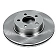 AR8586 Front, Driver or Passenger Side Brake Disc, Natural Finish, Plain Surface, Vented, 5 Lugs, Autospecialty By Powerstop