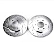 AR8590XPR Front Brake Disc, Silver zinc-plated, Cross-drilled and Slotted, Vented, 6 Lugs, 328.93 mm, Evolution Drilled & Slotted Series