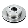 AR8622 Front, Driver or Passenger Side Brake Disc, Natural Finish, Plain Surface, Vented, 5 Lugs, AWD, Autospecialty By Powerstop