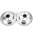 AR8636XPR Rear Brake Disc, Silver zinc-plated, Cross-drilled and Slotted, Vented, 5 Lugs, 294.89 mm, Evolution Drilled & Slotted Series