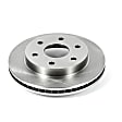 AR8640 Front, Driver or Passenger Side Brake Disc, Natural Finish, Plain Surface, Vented, 6 Lugs, Autospecialty By Powerstop