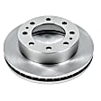 2002 Chevrolet Silverado 1500 HD - Front, Driver or Passenger Side Brake Disc, Natural Finish, Plain Surface, Vented, 8 Lugs, 4WD,  8 Stud, 6 Stud, 6.0L 8Cyl, Autospecialty By Powerstop