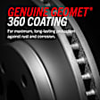 AR8644EVC Rear, Driver or Passenger Side Brake Disc, Geomet Coated, Plain Surface, Vented, 8 Lugs, Evolution Geomet Coated High Carbon