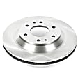 AR8649 Front, Driver or Passenger Side Brake Disc, Natural Finish, Plain Surface, Vented, 6 Lugs, Autospecialty By Powerstop