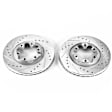 2007 GMC Canyon - Front Brake Disc, Silver zinc-plated, Cross-drilled and Slotted, Vented, 6 Lugs, 279.91 mm, 2.9L 4Cyl, Evolution Drilled & Slotted Series