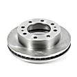 AR8655 Front, Driver or Passenger Side Brake Disc, Natural Finish, Plain Surface, Vented, 8 Lugs, Autospecialty By Powerstop