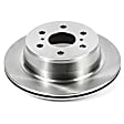 AR8658 Rear, Driver or Passenger Side Brake Disc, Natural Finish, Plain Surface, Vented, 6 Lugs, Autospecialty By Powerstop
