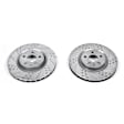2015 Chevrolet Camaro - Front Brake Disc, Silver zinc-plated, Cross-drilled and Slotted, Vented, 5 Lugs, 355.35 mm, 6.2L 8Cyl, Evolution Drilled & Slotted Series