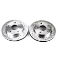 AR8729XPR Front Brake Disc, Silver zinc-plated, Cross-drilled and Slotted, Vented, 5 Lugs, 294.89 mm, 4WD, Evolution Drilled & Slotted Series