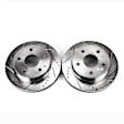 AR8748XPR Front Brake Disc, Silver zinc-plated, Cross-drilled and Slotted, Vented, 5 Lugs, 307.34 mm, 4WD, Evolution Drilled & Slotted Series