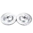 AR8773XPR Front Brake Disc, Silver zinc-plated, Cross-drilled and Slotted, Vented, 5 Lugs, 359.92 mm, Evolution Drilled & Slotted Series