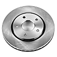 2010 Dodge Grand Caravan - Front, Driver or Passenger Side Brake Disc, Natural Finish, Plain Surface, Vented, 5 Lugs, 4.0L 6Cyl, Autospecialty By Powerstop