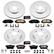1999 Honda Accord - Front and Rear Brake Disc and Pad Kit, Geomet Coated, Plain Surface, 5 Lugs, 259 mm, Ceramic, 3.0L 6Cyl, Z17 Evolution Geomet Coated