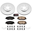 2006 Honda Element - Front Brake Disc and Pad Kit, Geomet Coated, Plain Surface, 5 Lugs, 282 mm, Ceramic, Z17 Evolution Geomet Coated