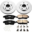 1997 Toyota Camry - Front Brake Disc and Pad Kit, Plain Surface, 5 Lugs, 255 mm, Ceramic, 2.2L 4Cyl, Z17 Evolution Geomet Coated
