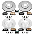 2004 Toyota Avalon - Front and Rear Brake Disc and Pad Kit, Geomet Coated, Plain Surface, 5 Lugs, 274.5 mm, Ceramic, 3.0L 6Cyl, Z17 Evolution Geomet Coated