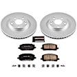 2006 Toyota Highlander - Front Brake Disc and Pad Kit, Geomet Coated, Plain Surface, 5 Lugs, 296 mm, Ceramic, GAS, 3.3L 6Cyl, Z17 Evolution Geomet Coated