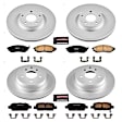 4-Wheel Set Power Stop&reg; CRK114 Front and Rear Genuine Geomet&reg; Coated Rotor and Low-Dust Ceramic Brake Pad Kit