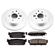 CRK1165 Rear Brake Disc and Pad Kit, Geomet Coated, Plain Surface, 5 Lugs, 292 mm, Ceramic, Z17 Evolution Geomet Coated