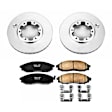 CRK1176 Front Brake Disc and Pad Kit, Geomet Coated, Plain Surface, 6 Lugs, 283 mm, Ceramic, Z17 Evolution Geomet Coated