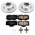 1999 Toyota 4Runner - Front Brake Disc and Pad Kit, Geomet Coated, Plain Surface, 6 Lugs, 297 mm, Ceramic, Models with 297mm front rotors, Z17 Evolution Geomet Coated
