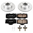 CRK1236 Front Brake Disc and Pad Kit, Geomet Coated, Plain Surface, 6 Lugs, 319 mm, Ceramic, Z17 Evolution Geomet Coated