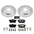 2013 Acura ILX - Rear Brake Disc and Pad Kit, Geomet Coated, Plain Surface, 5 Lugs, 259 mm, Ceramic, 1.5L 4Cyl, Z17 Evolution Geomet Coated