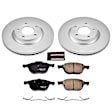 CRK125 Front Brake Disc and Pad Kit, Plain Surface 5 Lugs 299.8 mm Ceramic Z17 Evolution Geomet Coated