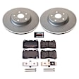 2017 Subaru WRX STI - Front Brake Disc and Pad Kit, Plain Surface, 5 Lugs, 326 mm, Ceramic, 2.5L 4Cyl, Z17 Evolution Geomet Coated